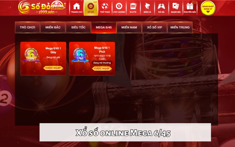 Xổ số online Mega 6/45