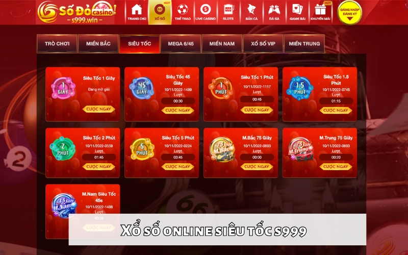 Xổ số online siêu tốc S999